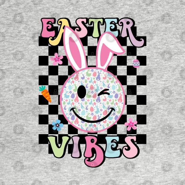 Easter Vibes Smiles Happy Face Bunny Happy Easter by SonyaKorobkova